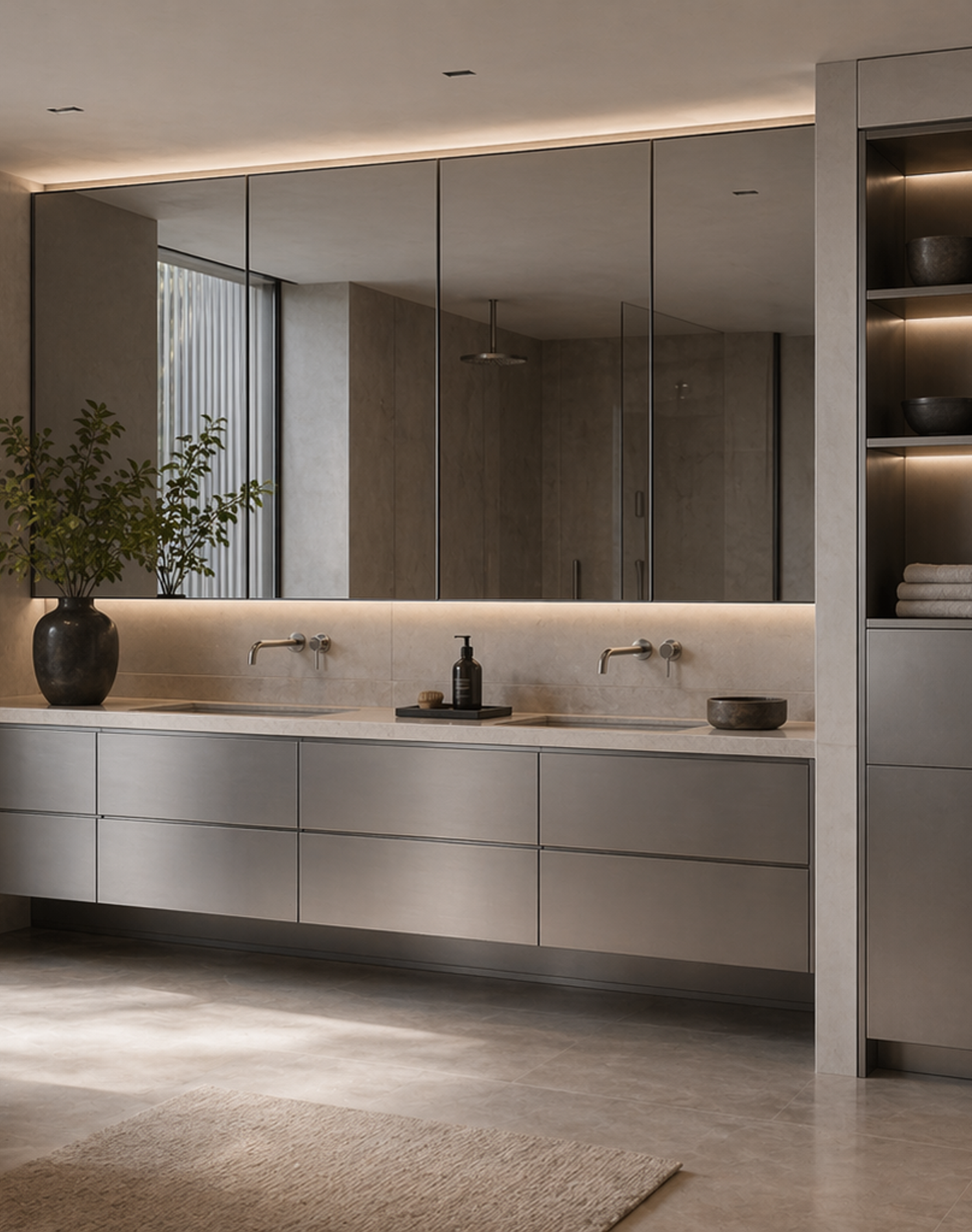 Fadior Acqua Bath And Vanity Suite — lifestyle setting with natural light and residential styling