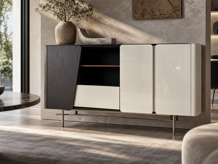 Stone-Top Sideboard styled in a FADIOR HOME interior setting