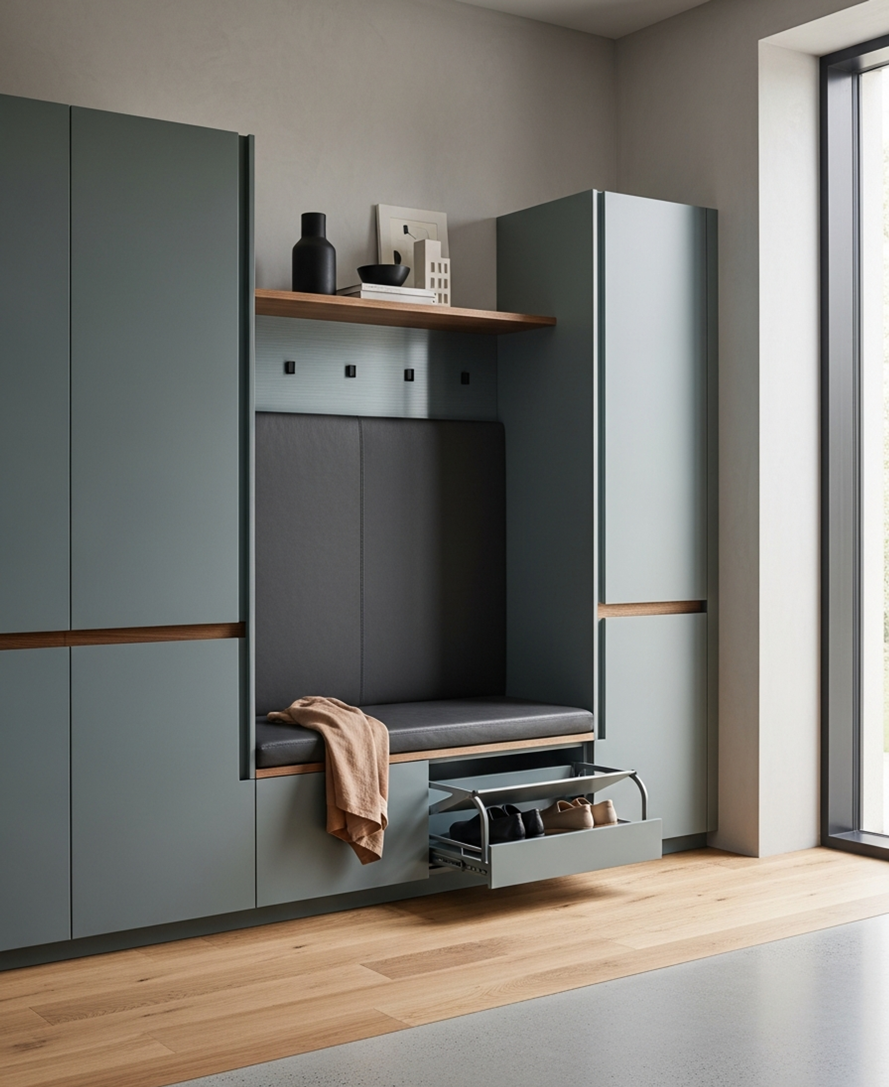 Fadior Archetype Entryway Suite — 304 stainless steel entryway system, front view