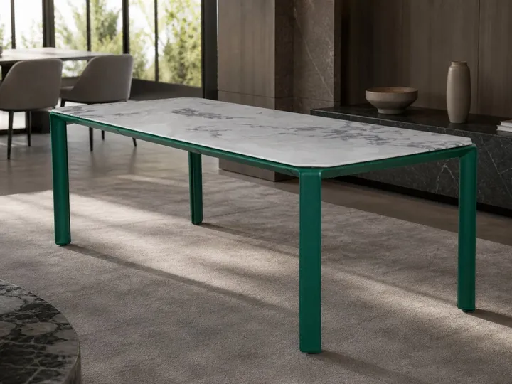 Mesa de mármol con marco cosido 2000×900×750 mm