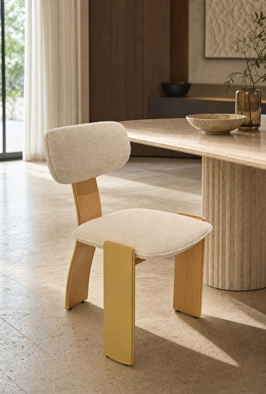 Dining Chair (Fabric) styled in a FADIOR HOME interior setting