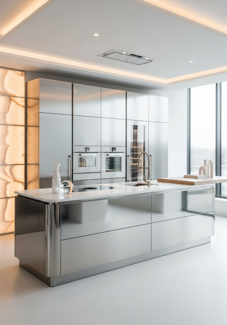 Fadior Riviera Kitchen Suite — 304 stainless steel kitchen system, front view