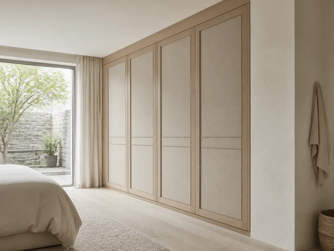 Fadior Eclipse Wardrobe Suite with Courtyard Linen Dressing Arcade — 304 stainless steel wardrobe system, front view