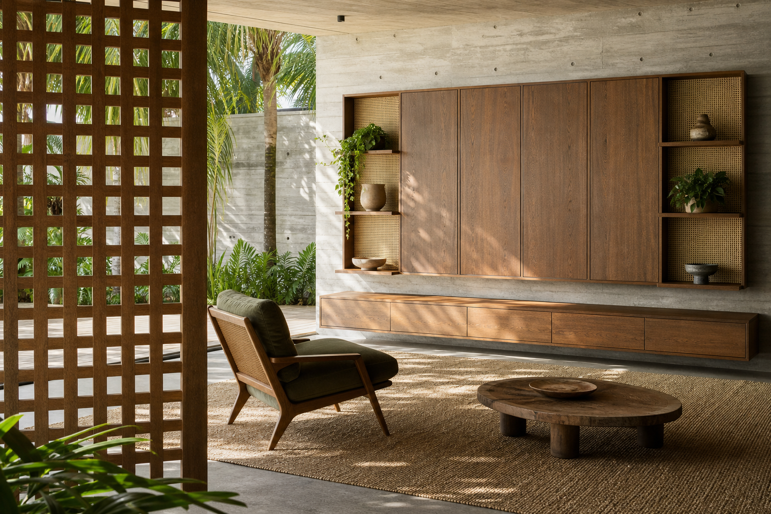 Fadior Patina Living Room Suite with Floating Plinth Salon Bar — lifestyle setting with natural light and residential styling