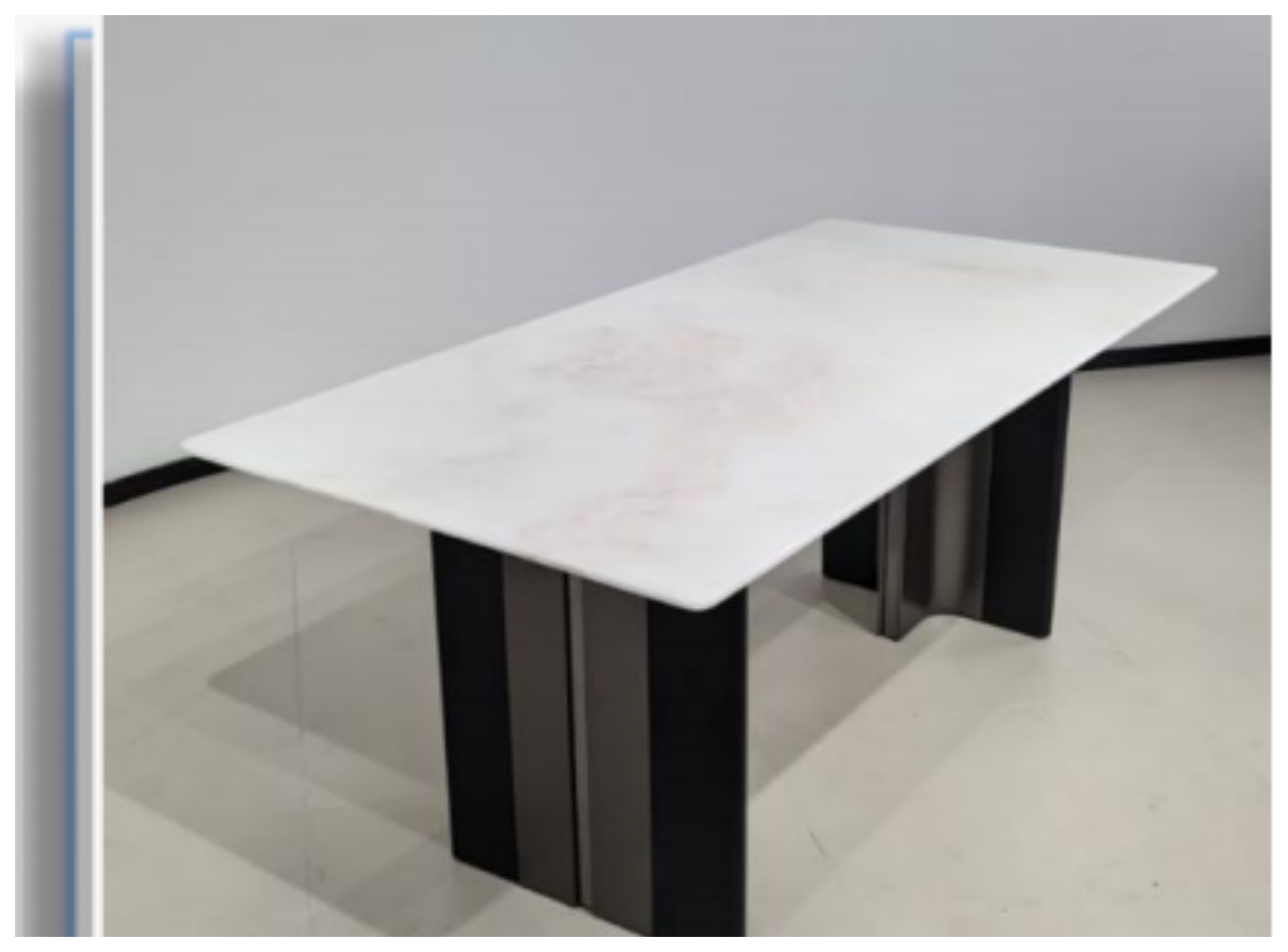 Stone-Top Marble Dining Table 160x80 product photo for FADIOR HOME shop