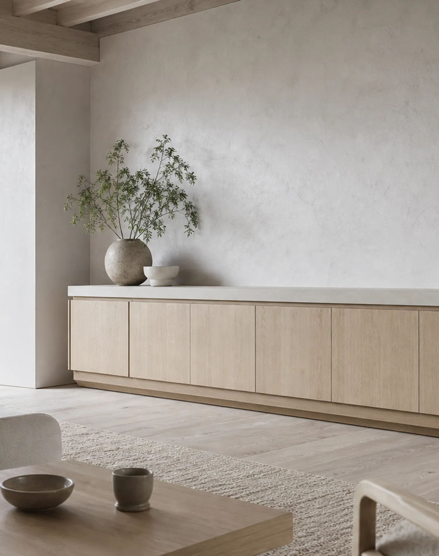 Suite de sala Patina con credenza de medios Courtyard estudio de adaptación