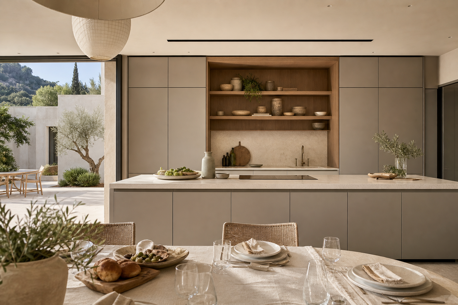Fadior Pavilion Kitchen Suite with Casa Italia Courtyard Galley — lifestyle setting with natural light and residential