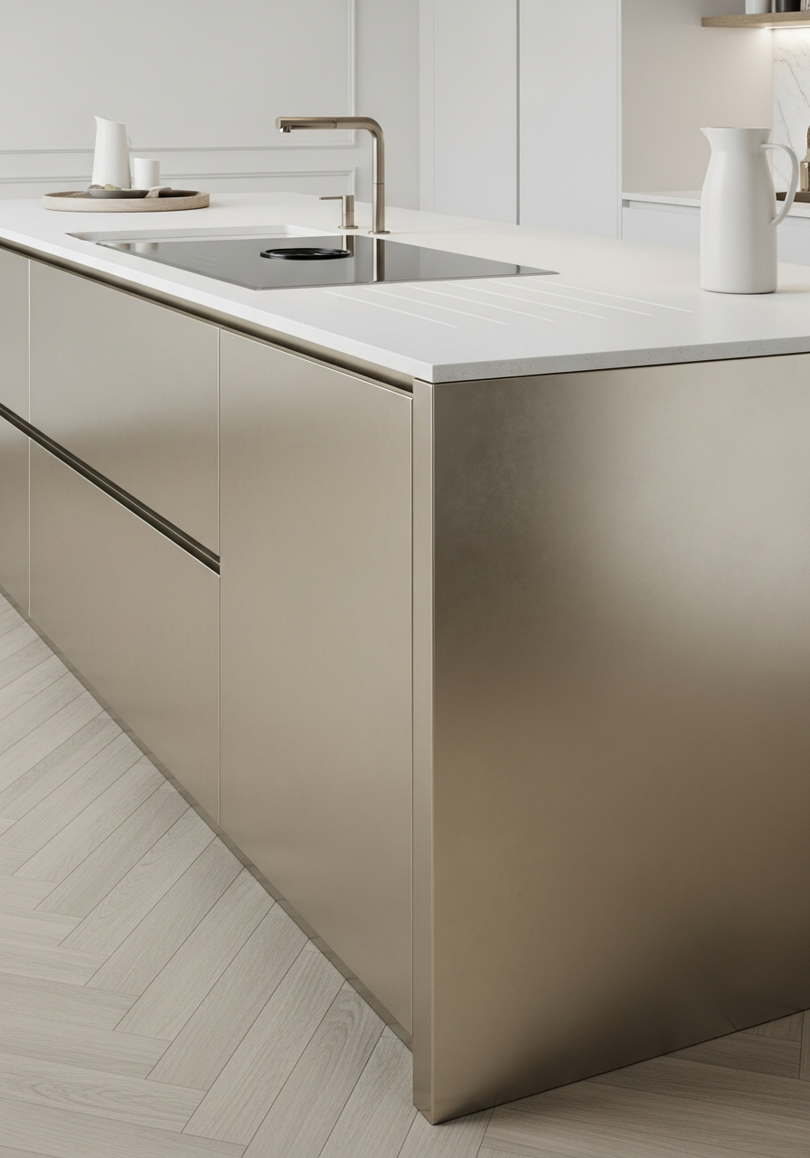 Fadior Abyss Kitchen Suite — close-up of stainless steel finish and hardware detail