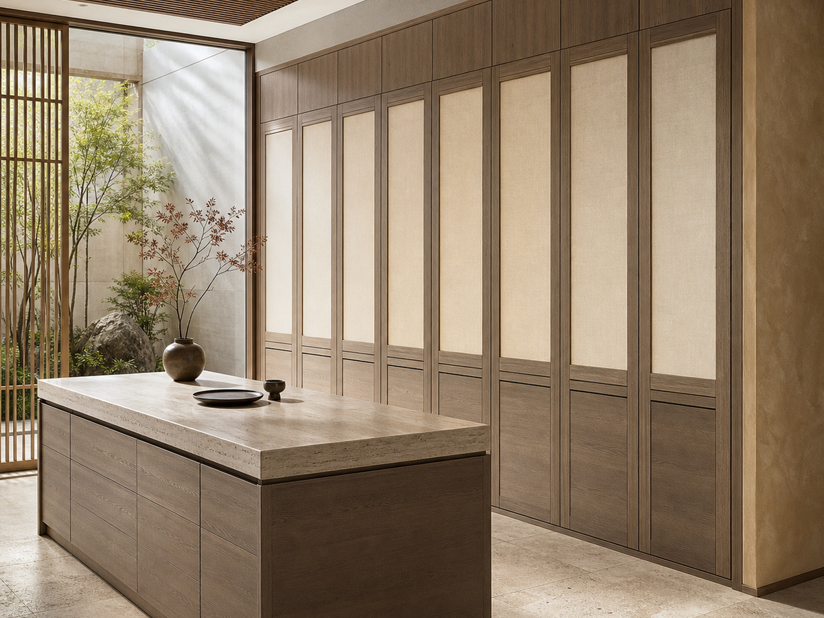 Fadior Radiance Wardrobe Suite with Illuminated Panel Dressing Gallery — 304 stainless steel wardrobe system, front view