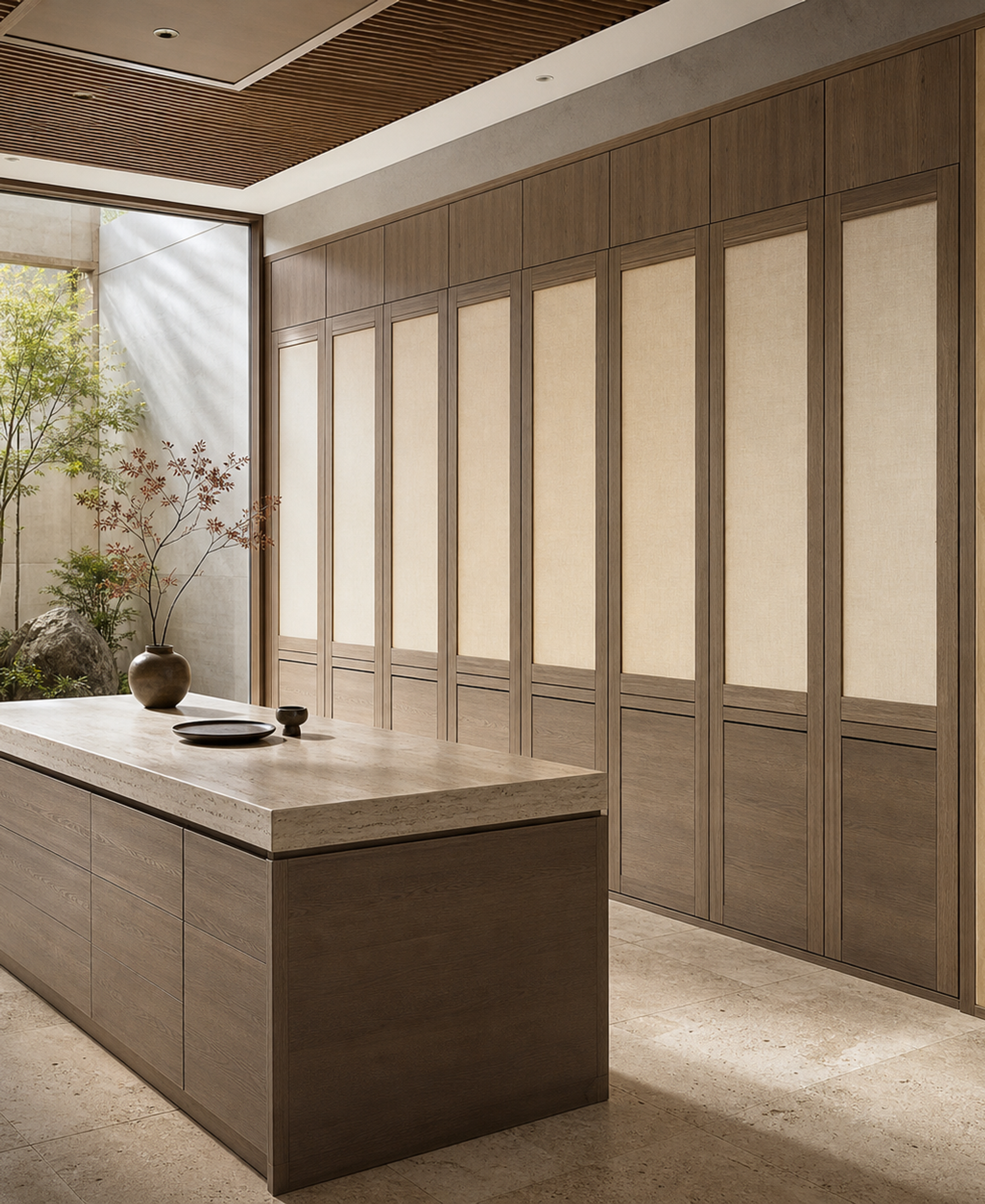 Fadior Radiance Wardrobe Suite with Illuminated Panel Dressing Gallery — 304 stainless steel wardrobe system, front view