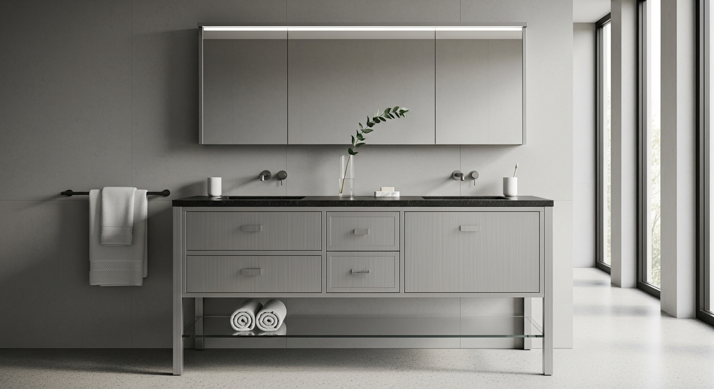 Fadior Acqua Vanity Suite — lifestyle setting with natural light and residential styling