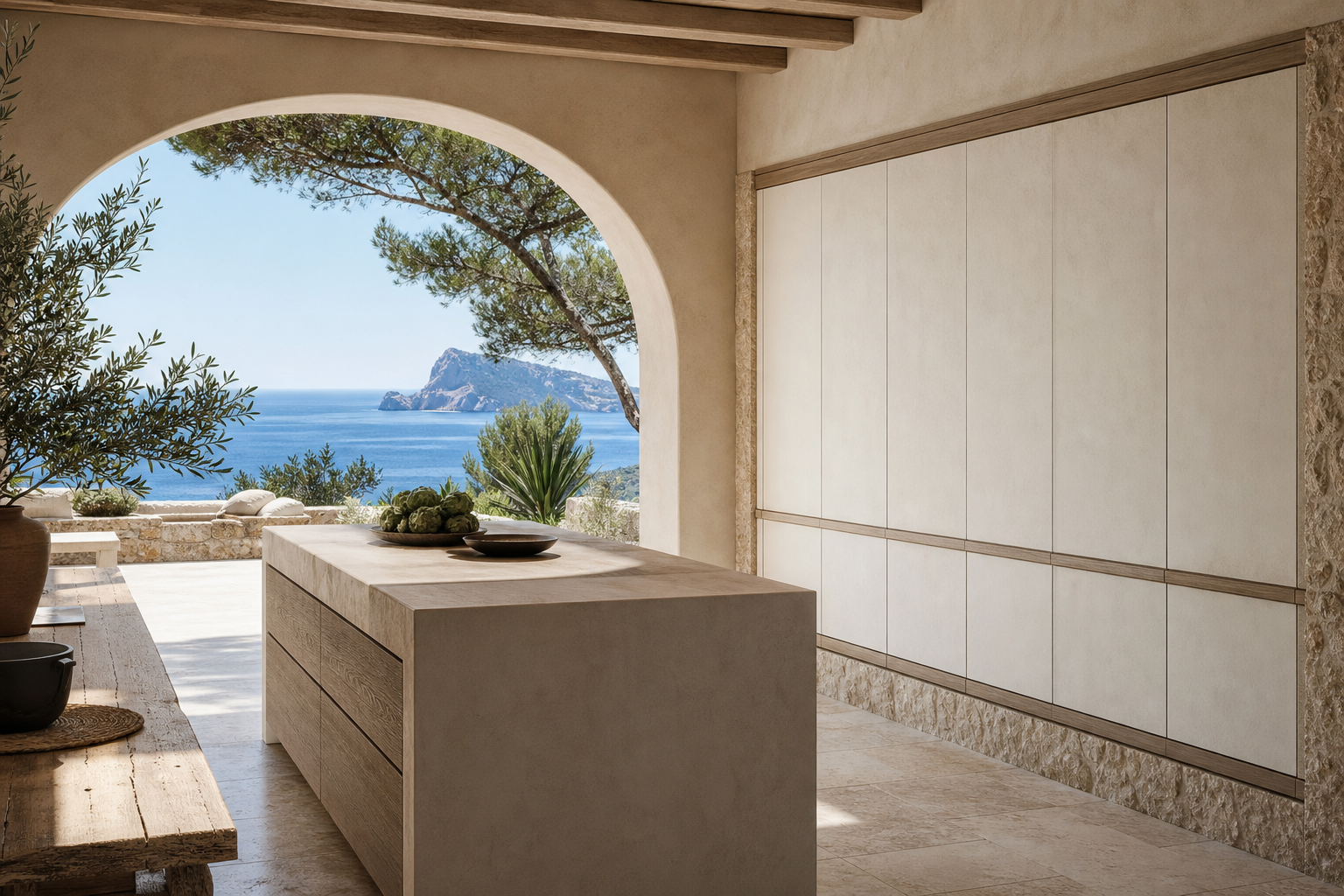 Fadior Miroir Wall Panel Suite with Enameled Appliance Datum Wall — lifestyle setting with natural light and residential