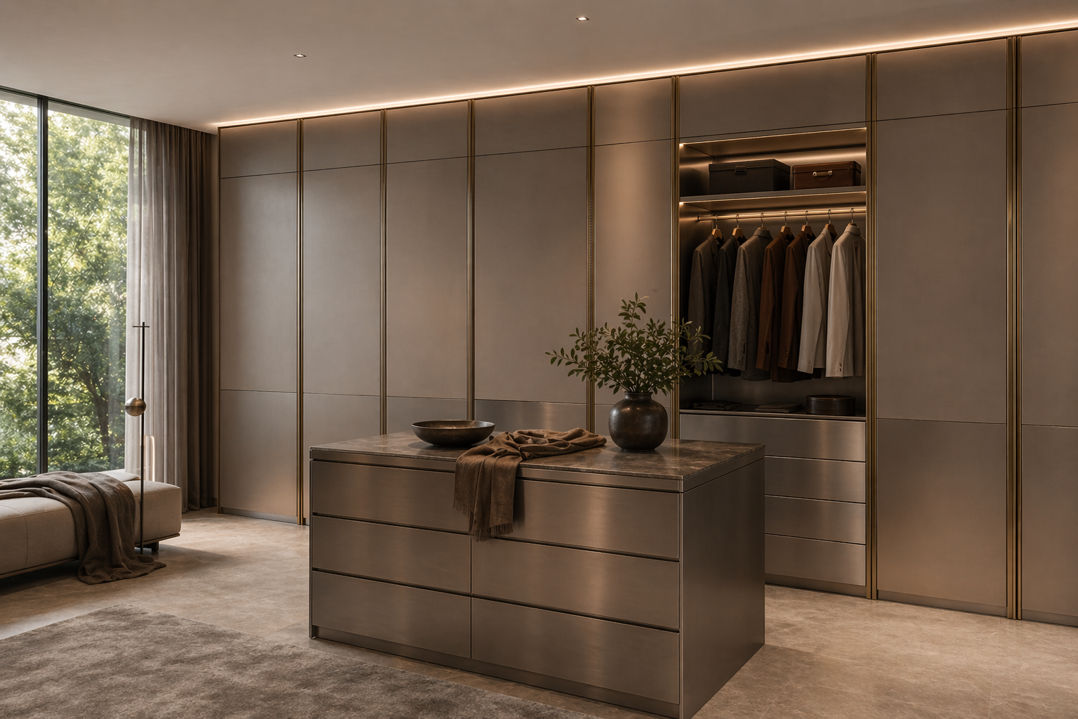 Fadior Brera Wardrobe Suite — lifestyle setting with natural light and residential styling