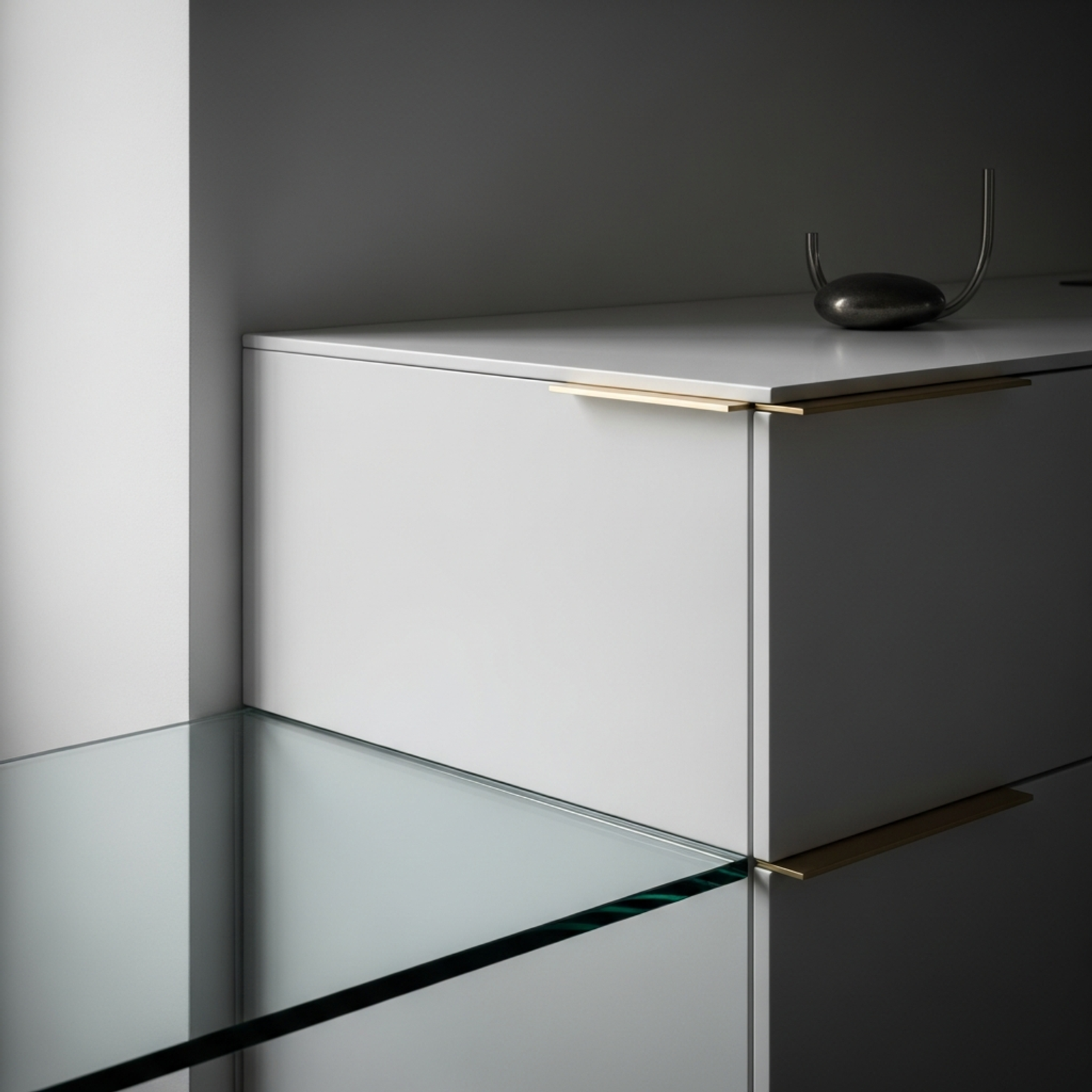 Fadior Berlin Mitte Apartment — close-up of stainless steel finish and hardware detail