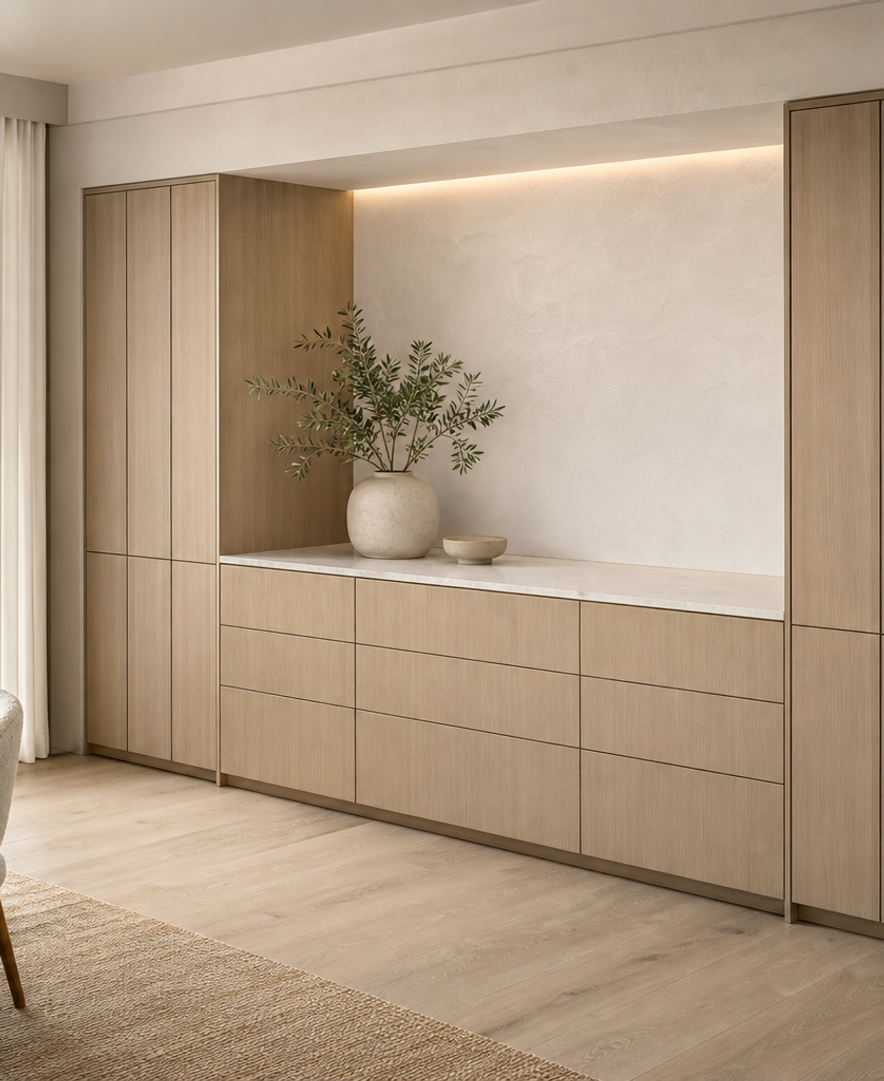 Fadior Cru Wine Cabinet Suite with Suspended Cellar Lantern — 304 stainless steel wine cabinet system, front view