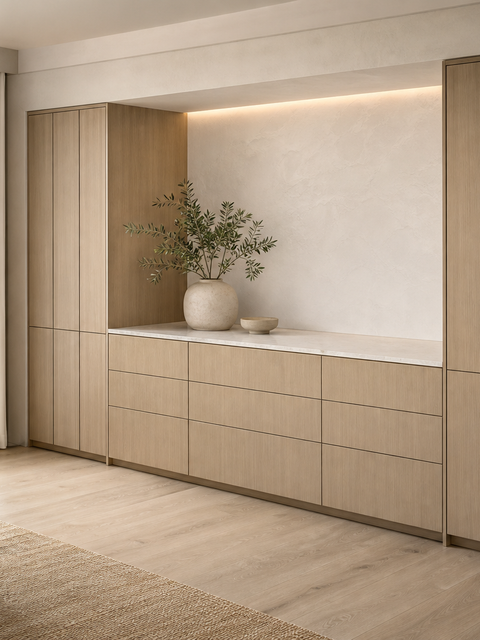 Fadior Cru Wine Cabinet Suite with Suspended Cellar Lantern — 304 stainless steel wine cabinet system, front view