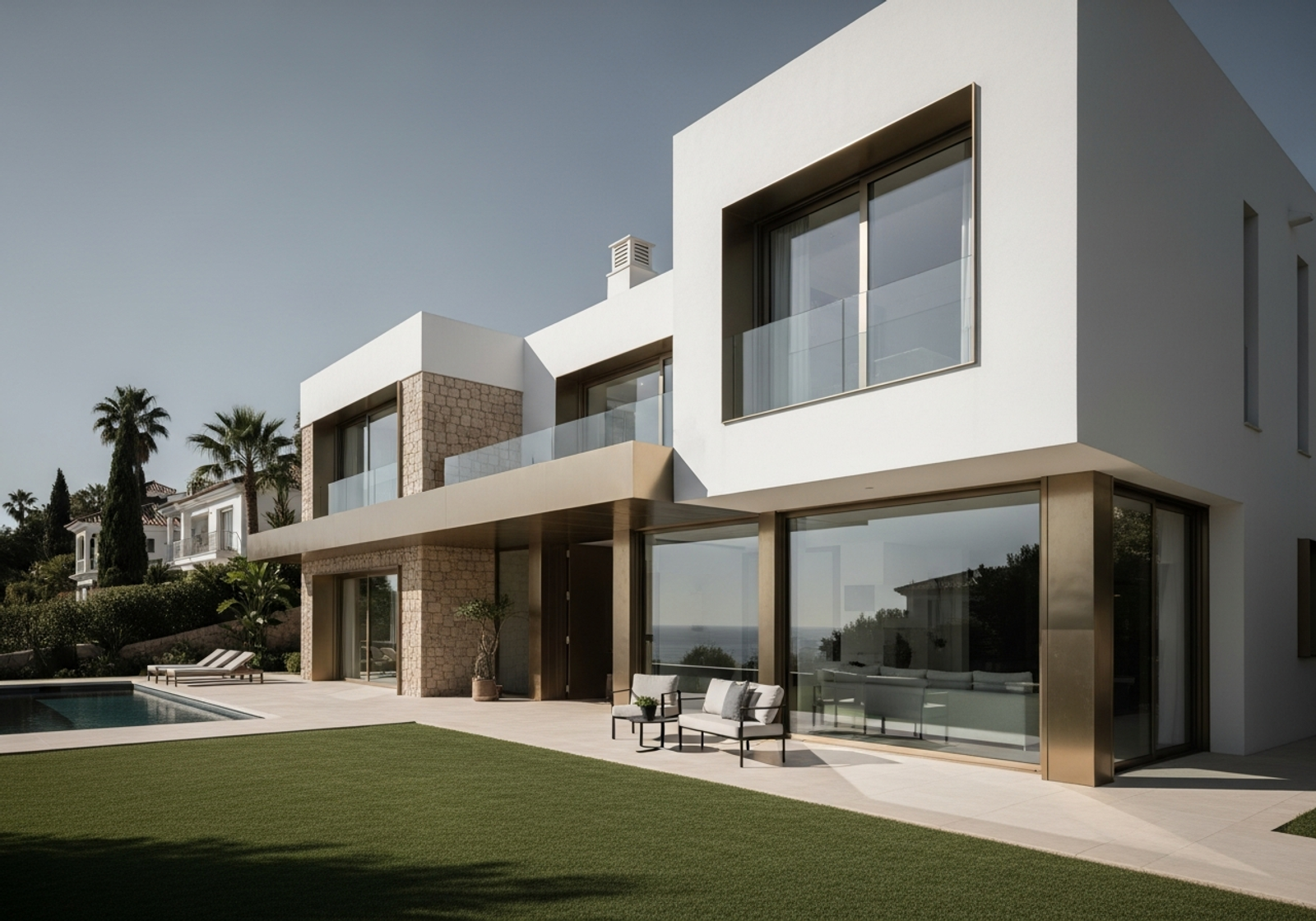 Fadior Marbella Coastal Villa — architectural exterior and landscape context