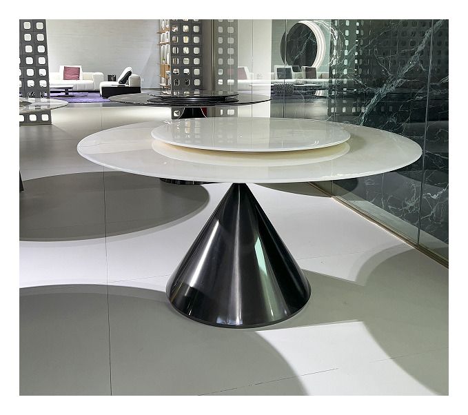 Mesa de comedor de mármol 1300 × 760H vista del producto