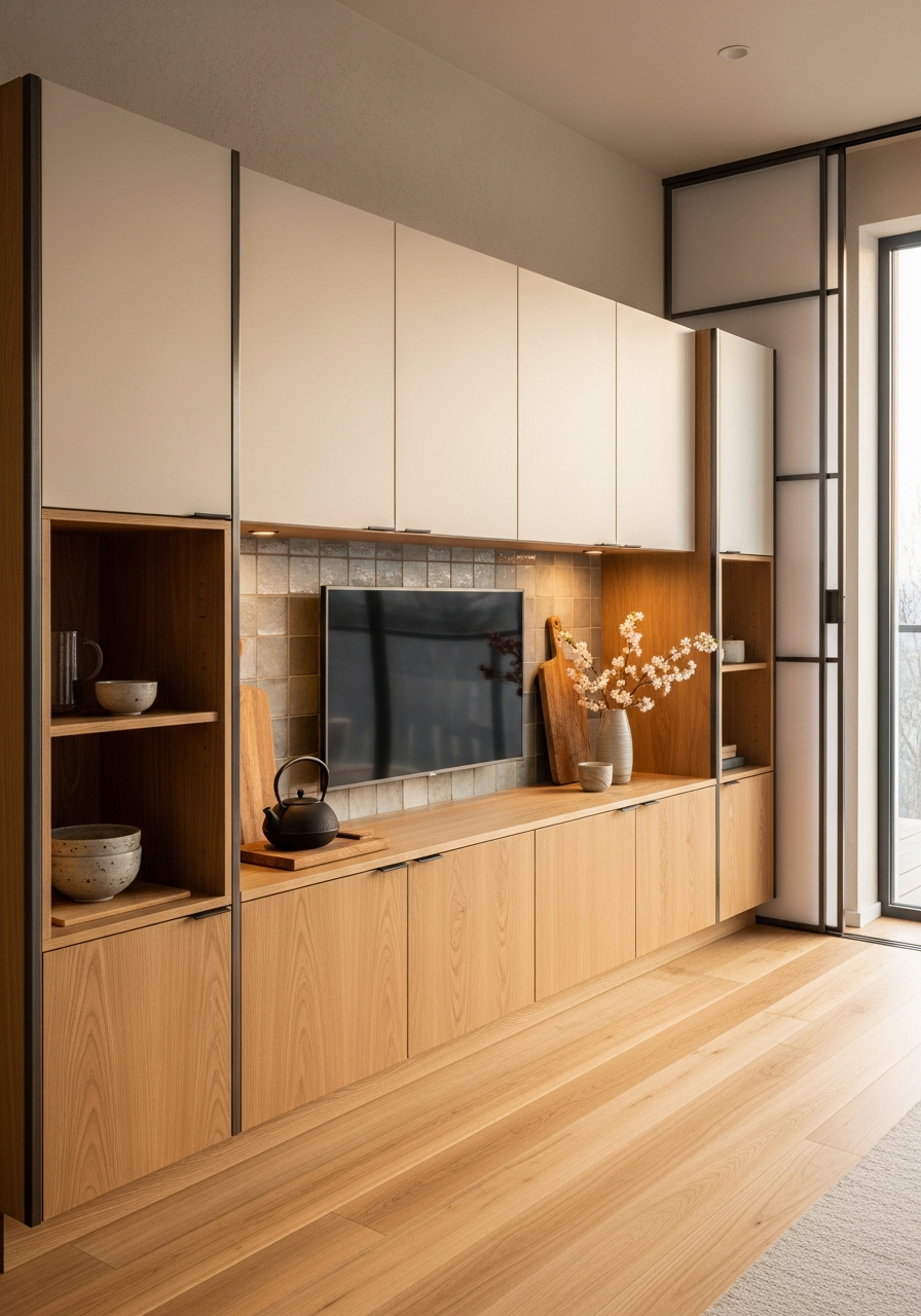 Fadior Veneto Living Room Suite — interior room context showing cabinet integration