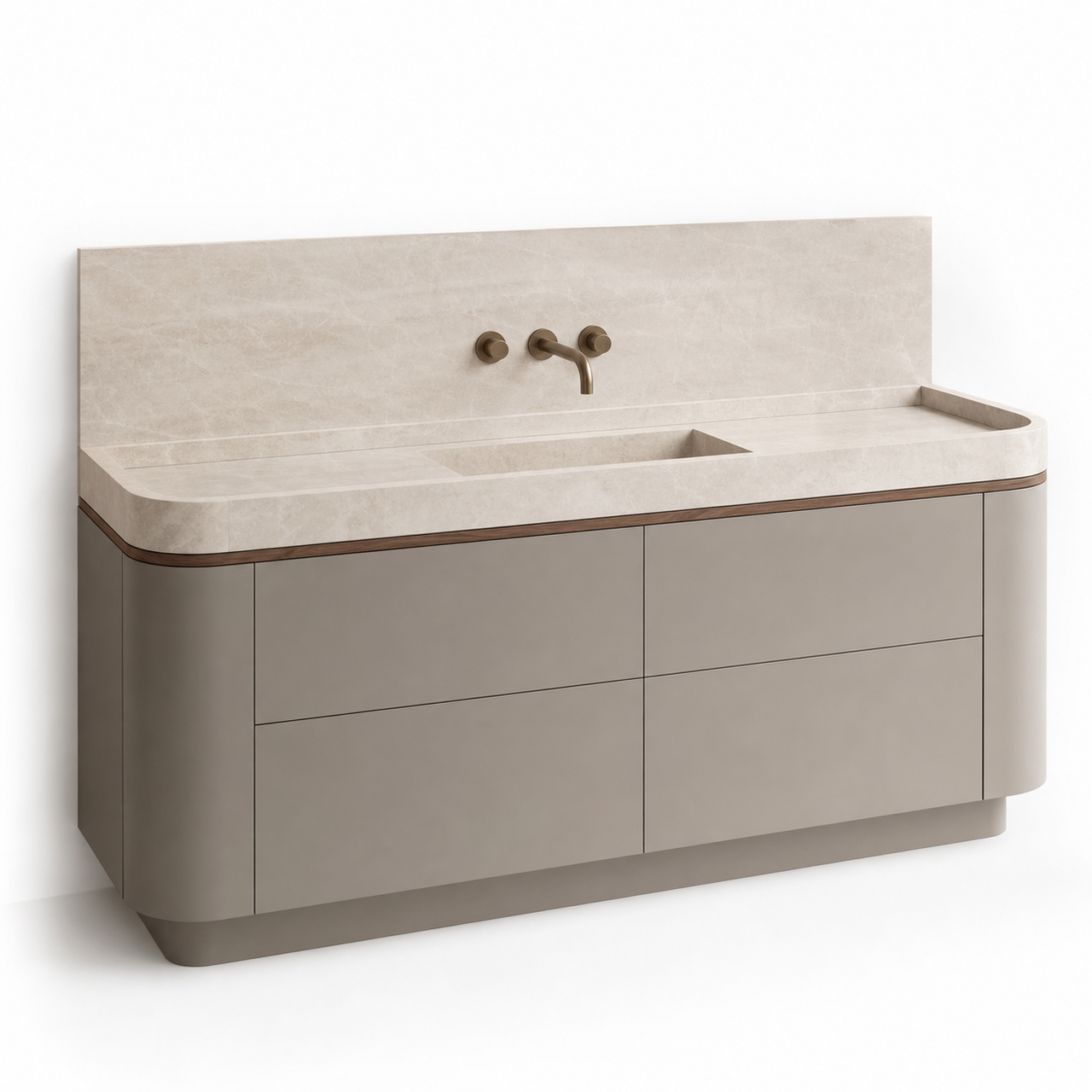 Suite de Baño y Tocador Alcove con Repisa de Lavabo Porcelain Halo vista principal