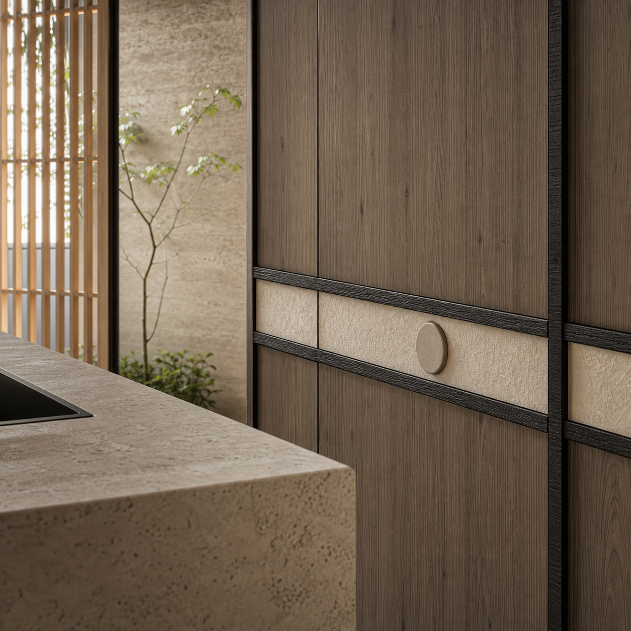 Fadior Miroir Wall Panel Suite with Ceramic Valve Datum Wall — close-up of stainless steel finish and hardware detail