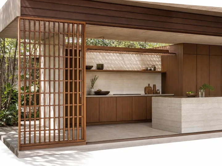 Fadior Solace Kitchen Suite with Skylit Baking Counter Run — 304 stainless steel kitchen system, front view