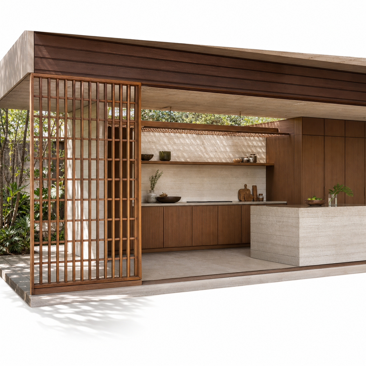 Fadior Solace Kitchen Suite with Skylit Baking Counter Run — 304 stainless steel kitchen system, front view