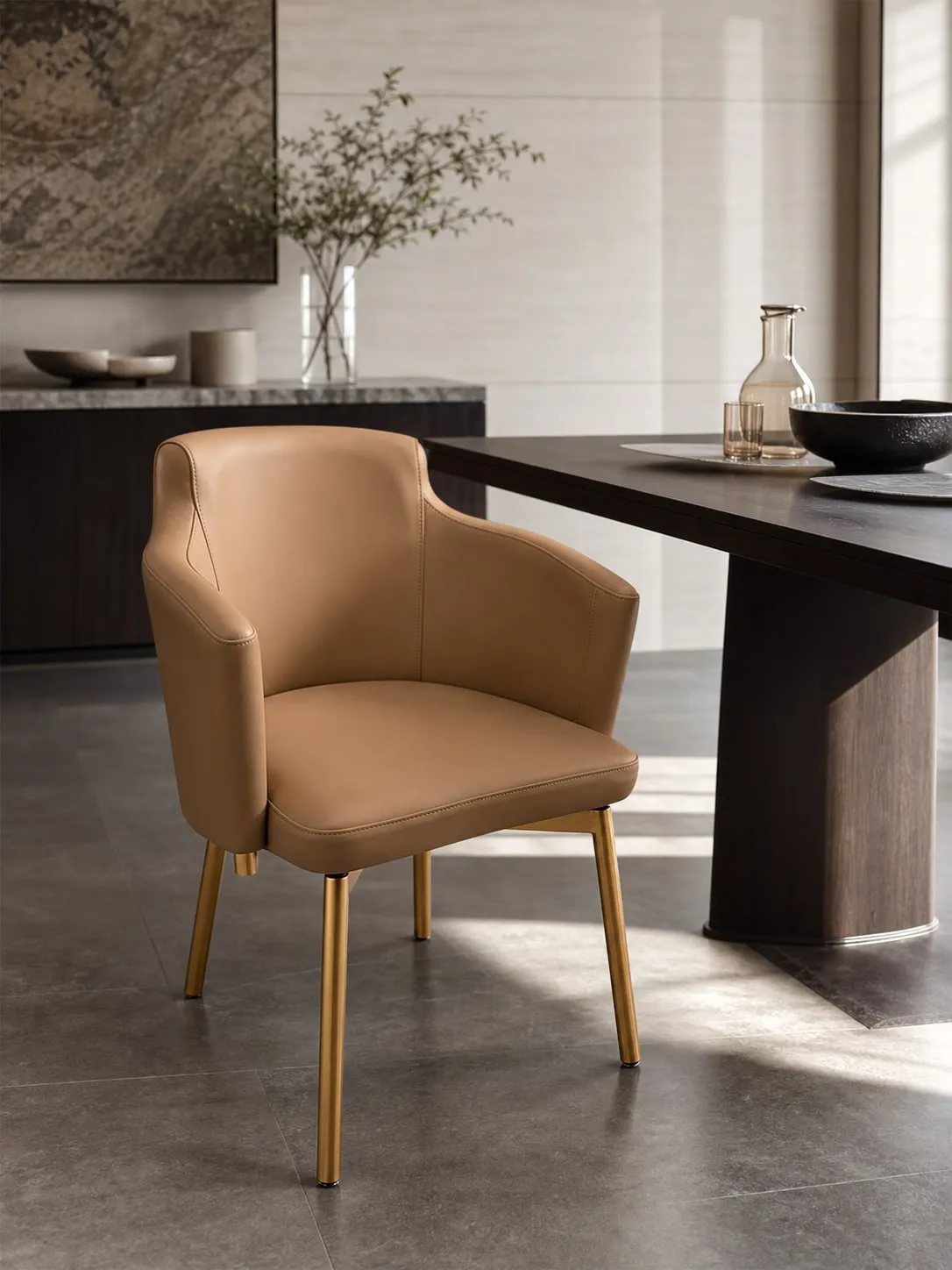 Gunmetal Stainless Steel Dining Chair