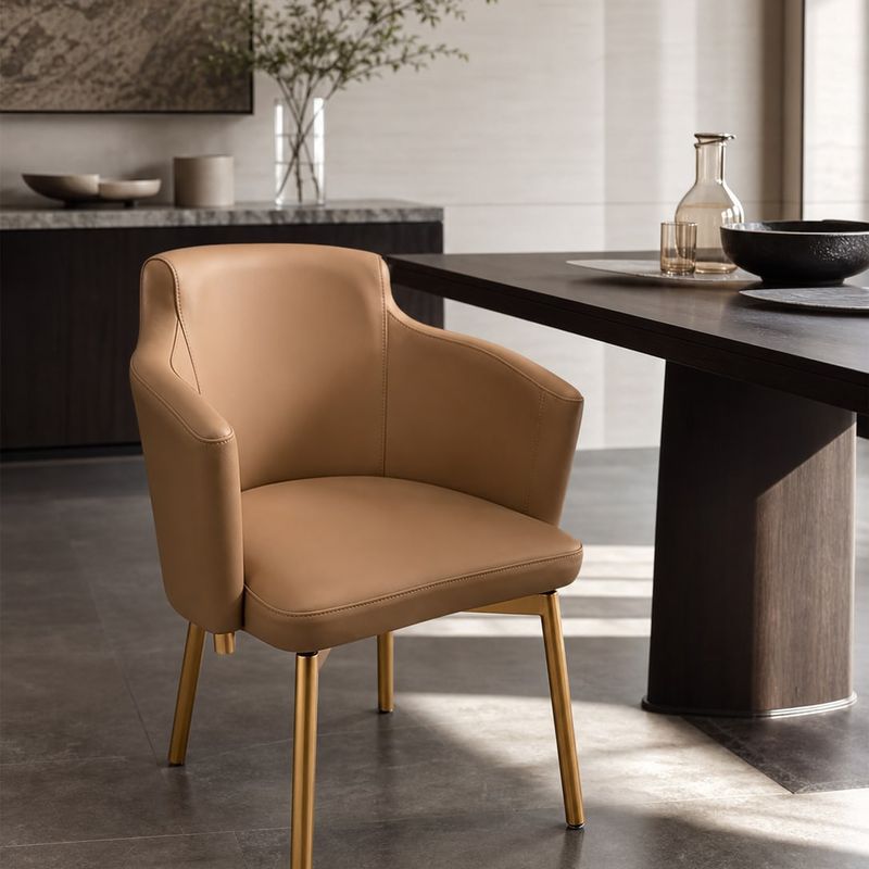 Dining Chair (Gun stainless steel) styled in a FADIOR HOME interior setting