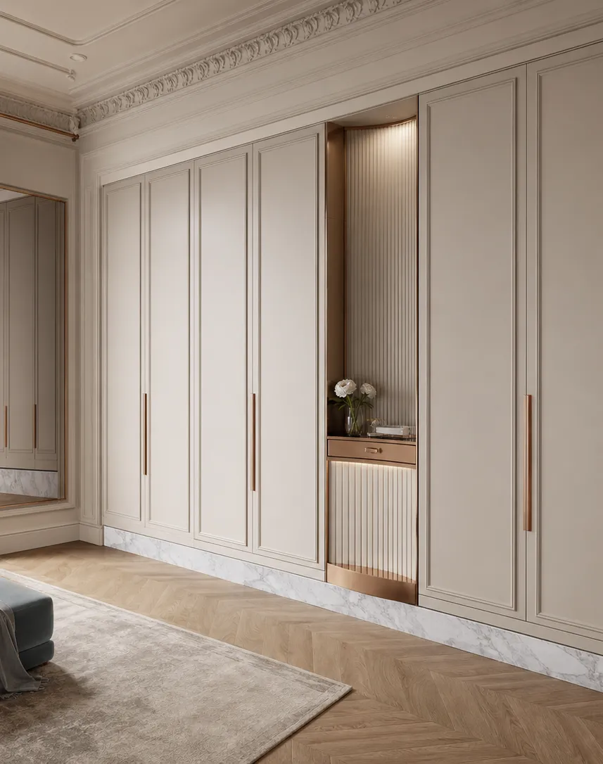 Suite de Armario Resonance con Claustro de Accesorios Pearl Flute perspectiva interior