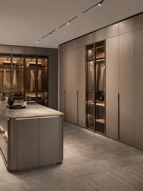 Fadior Brera Wardrobe Suite — 304 stainless steel wardrobe system, front view
