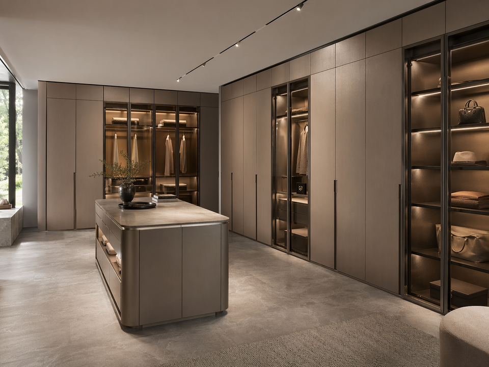 Fadior Brera Wardrobe Suite — 304 stainless steel wardrobe system, front view