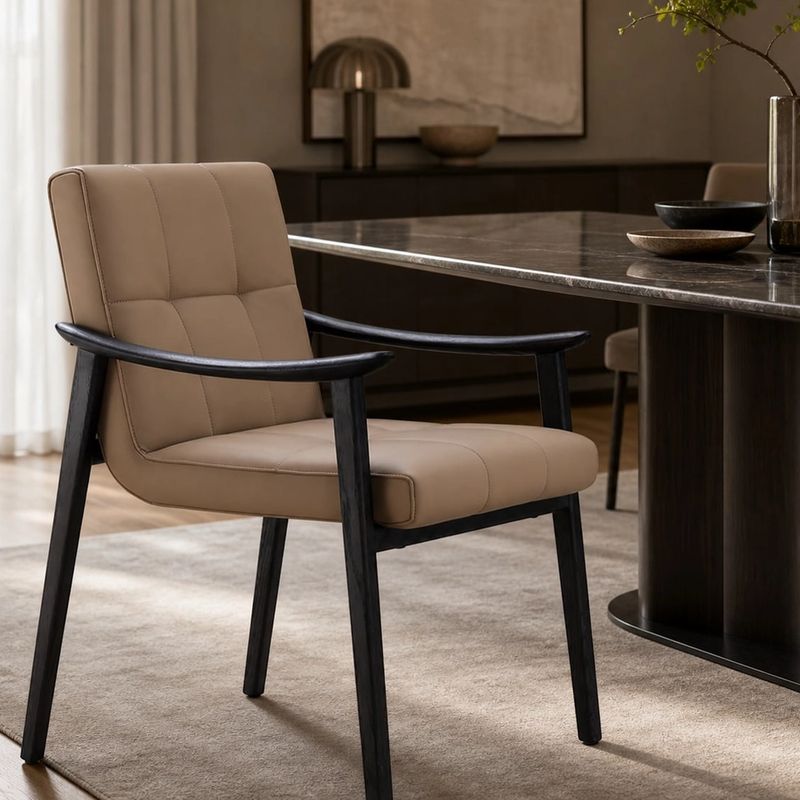 Dining Chair (Smoked wood leg) styled in a FADIOR HOME interior setting