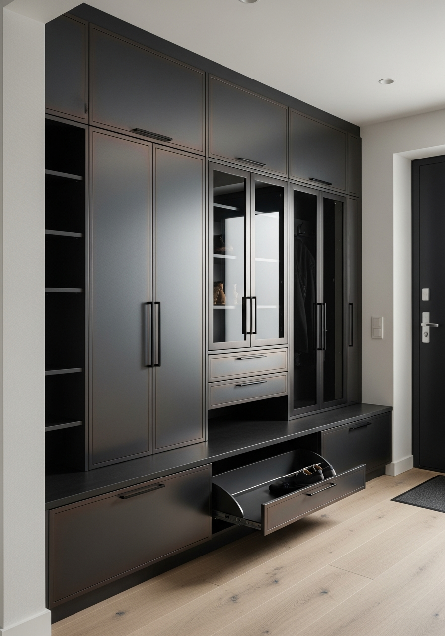 Fadior Archetype Entryway Suite — interior room context showing cabinet integration