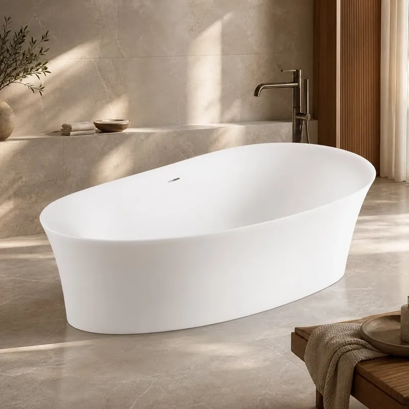 Petal-Form Acrylic Freestanding Bathtub