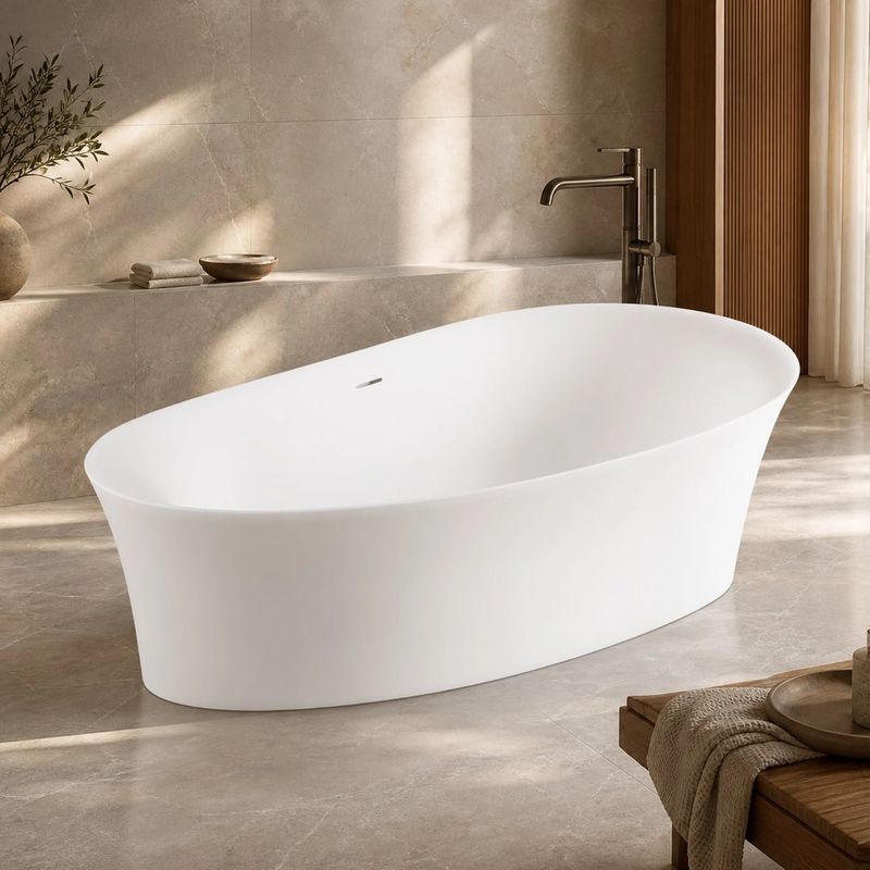 Freestanding Bathtub (Acrylic) styled in a FADIOR HOME interior setting