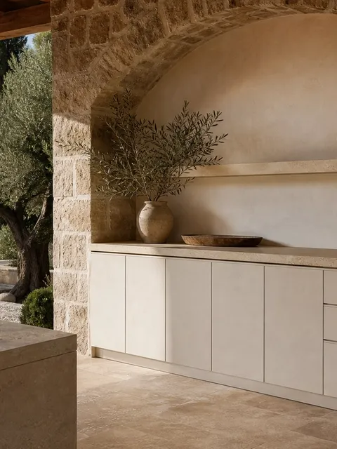 Suite de Cocina Exterior Vantage con Isla de Servicio Rain Veil