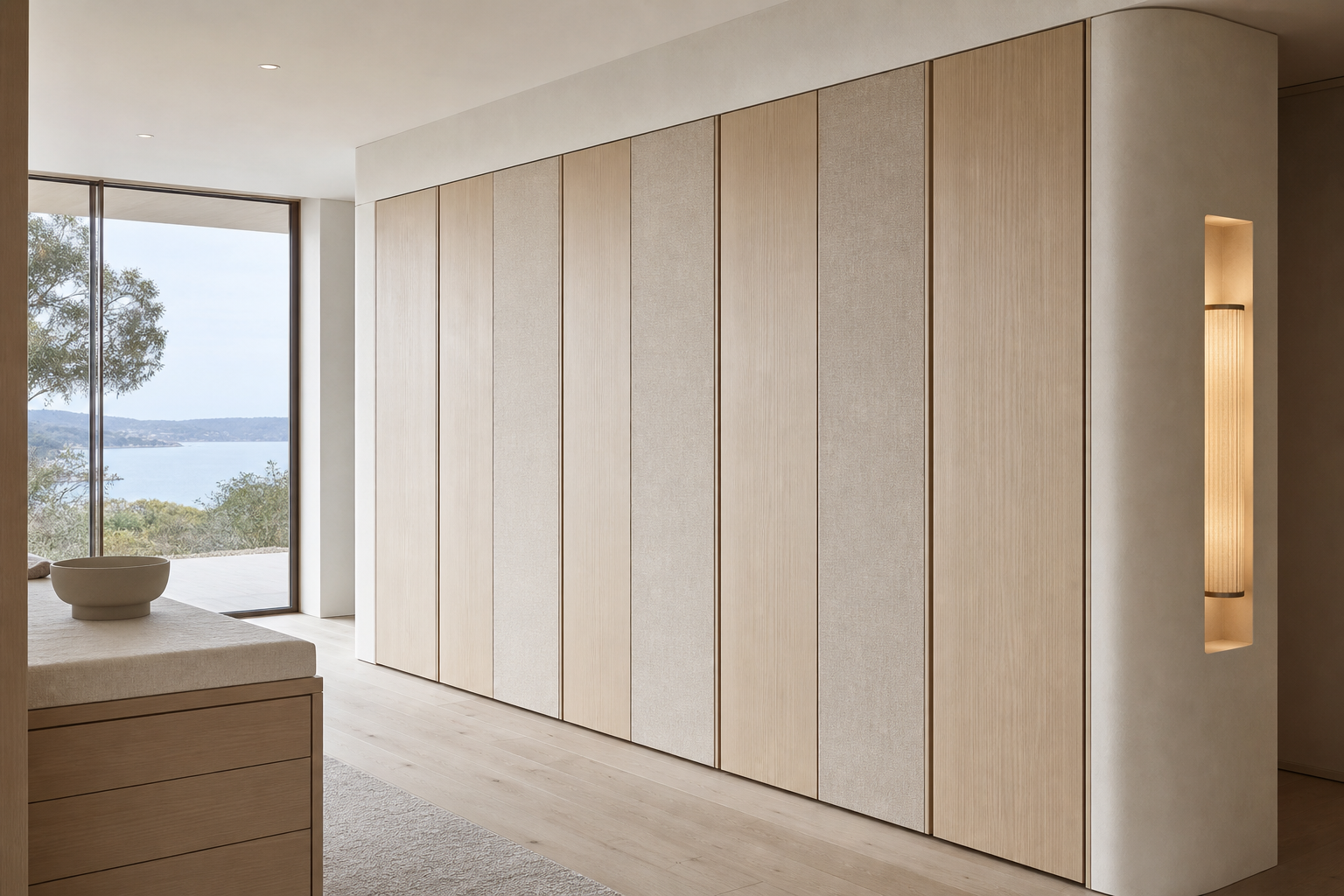 Suite de Armario Radiance con Panel de Tiza y Farol de Prueba perspectiva interior