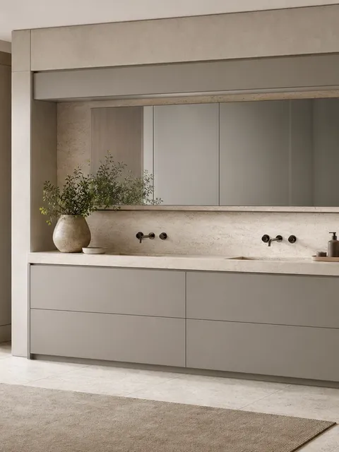 Suite de Tocador Voyage Bath con Dintel Obsidian Wash