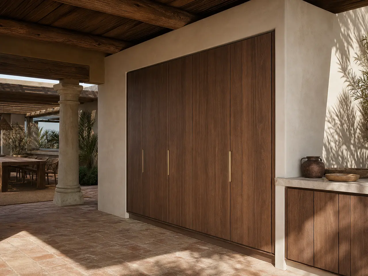 Fadior Radiance Wardrobe Suite with Bridge Prep Valet Wall - custom 304 stainless steel wardrobe or walk-in closet with lighting, hanging, drawer storage, and residential finishes