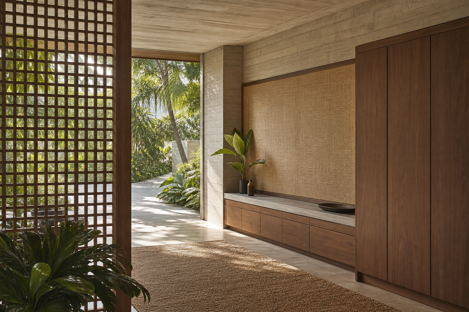Suite de Entrada Loggia con Vestíbulo de Consola de Carga perspectiva interior