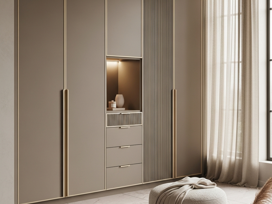 Fadior Brera Wardrobe Suite — 304 stainless steel wardrobe system, front view