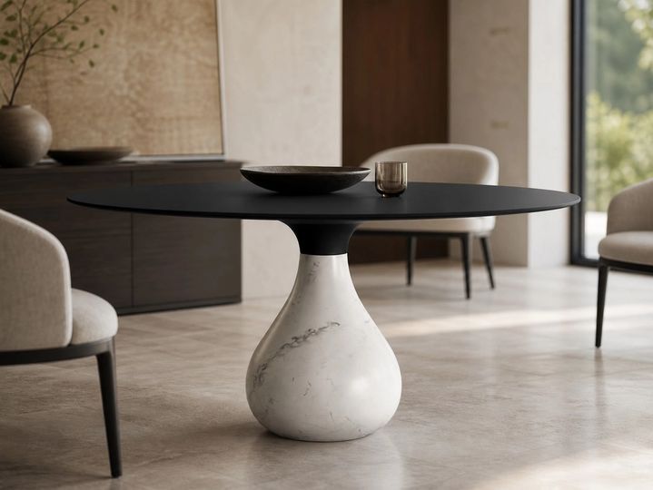 Marble Dining Table styled in a FADIOR HOME interior setting