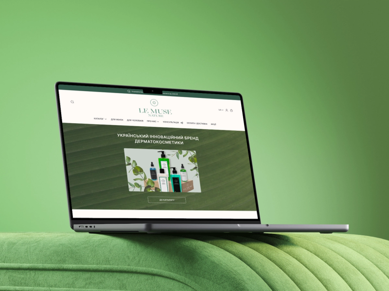 Le'Muse Nature — e-commerce сайт для українського бренду дерматокосметики