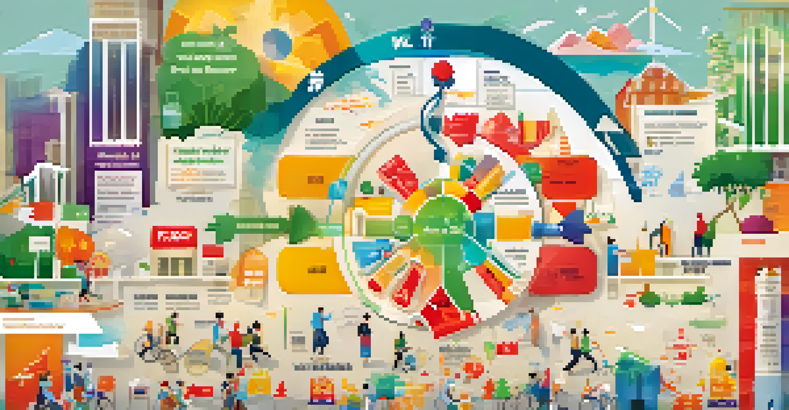 An infographic illustrating the benefits of public policies in reducing alcohol abuse, with colorful icons and positive imagery.