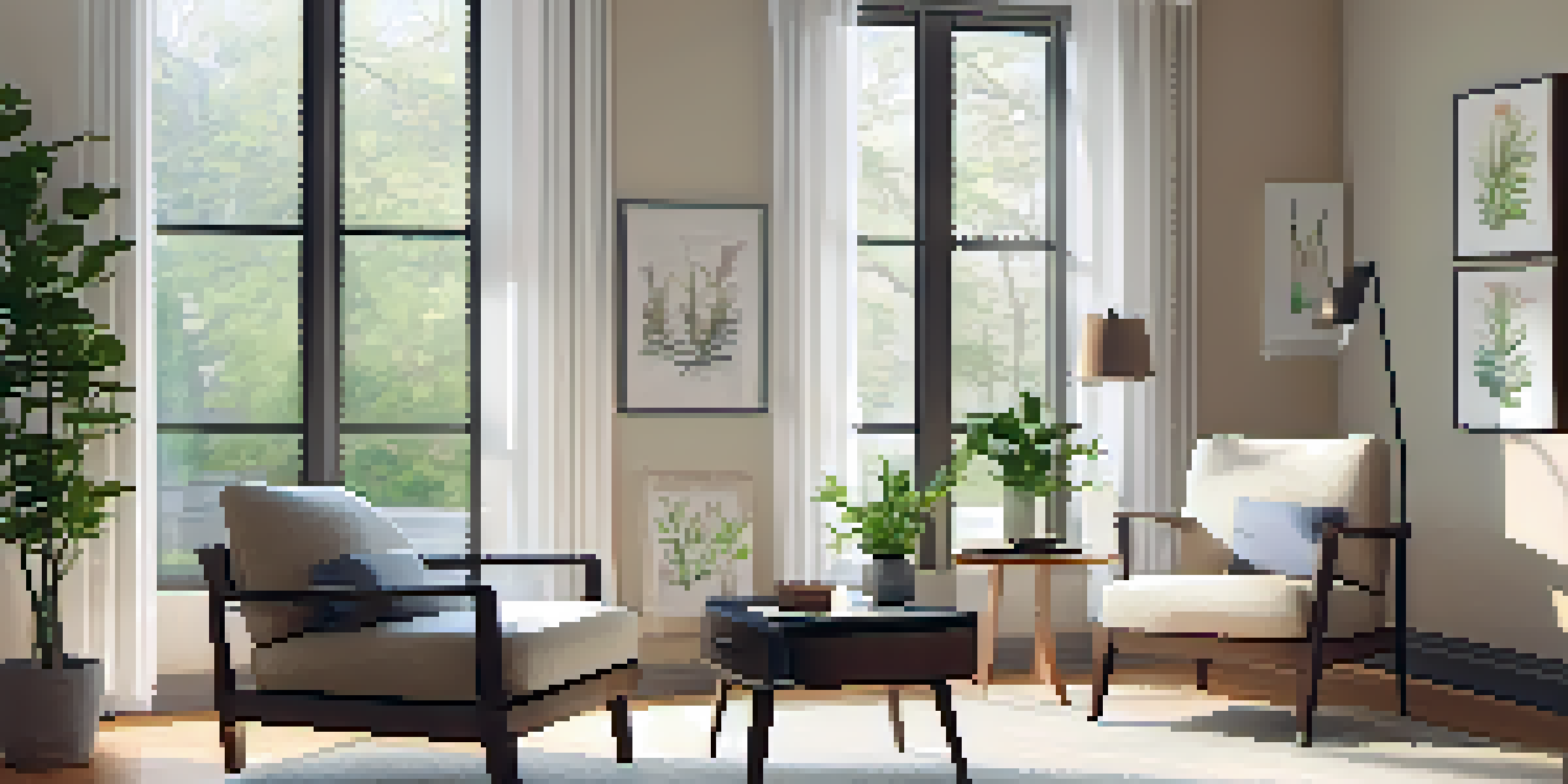 A calming therapy room with natural light, comfortable seating, and soothing decor.