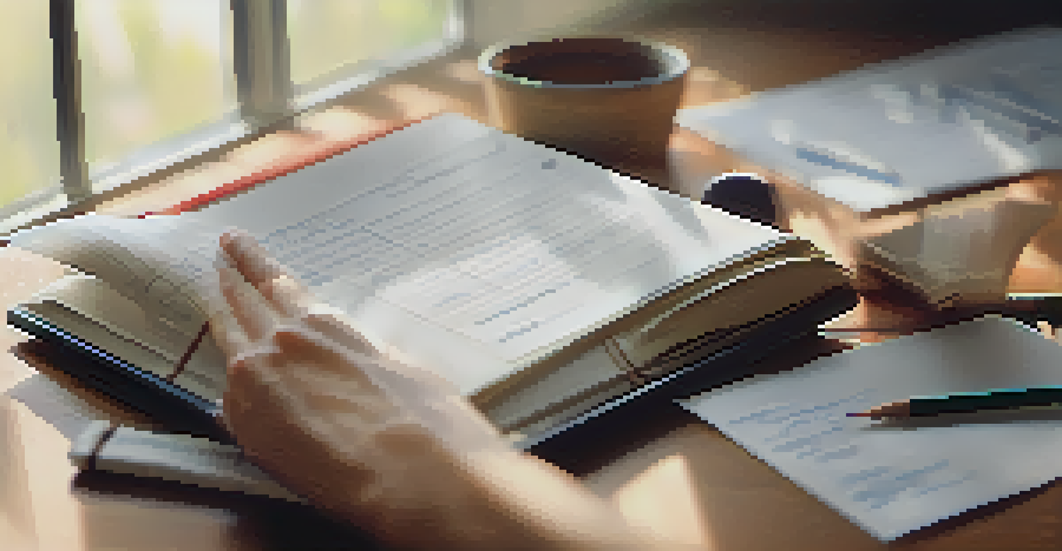Close-up of hands holding a prescription bottle and a notepad for addiction treatment, with natural light creating a warm atmosphere.