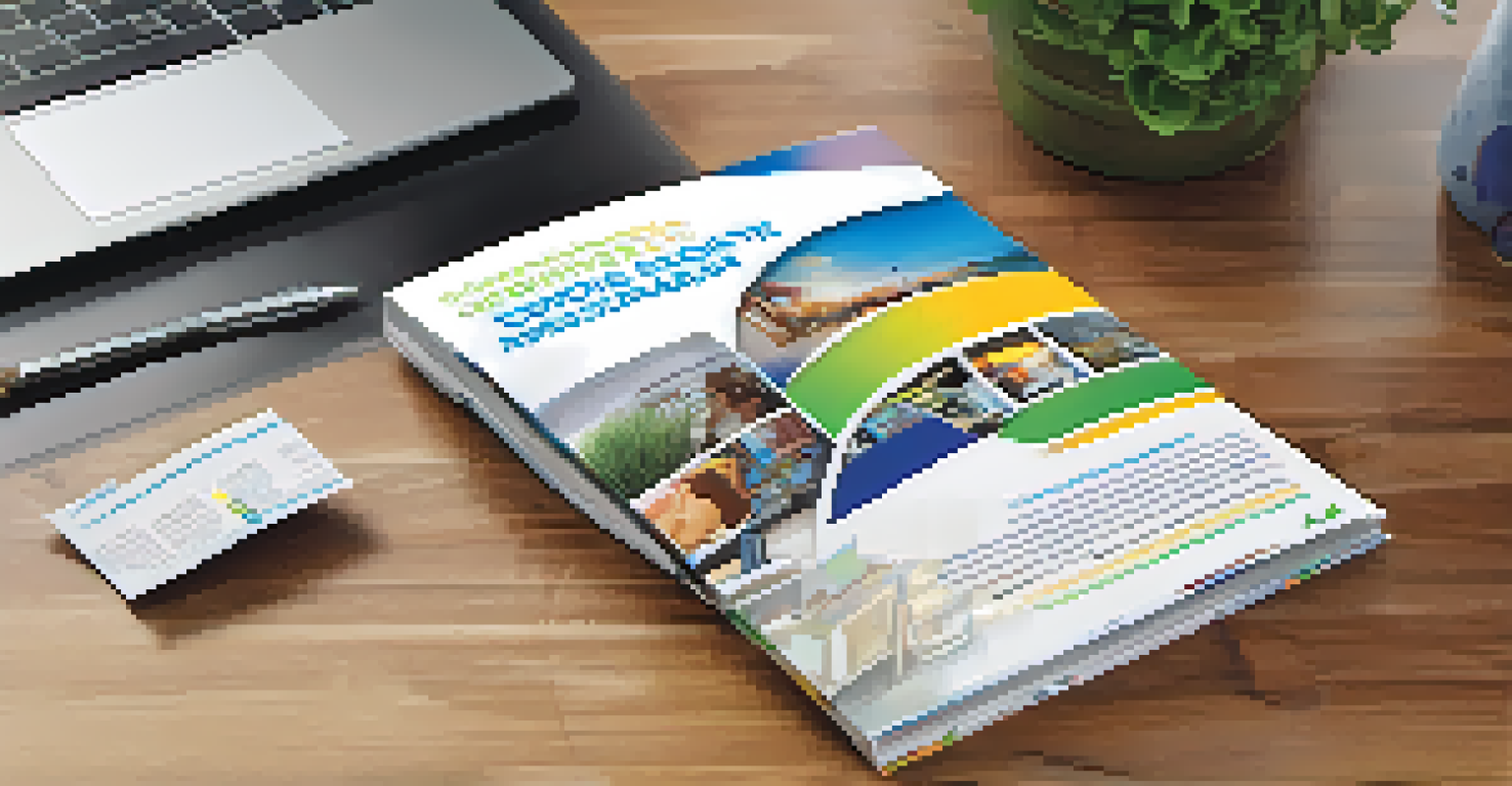 A close-up of an EAP brochure on a desk next to a laptop, showcasing support resources for employees.