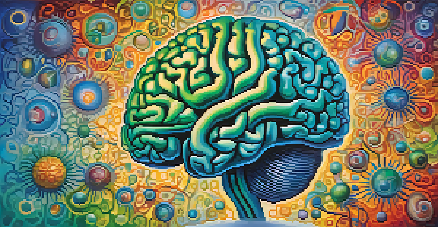 A colorful artistic representation of a human brain highlighting neuroplasticity and transformation.