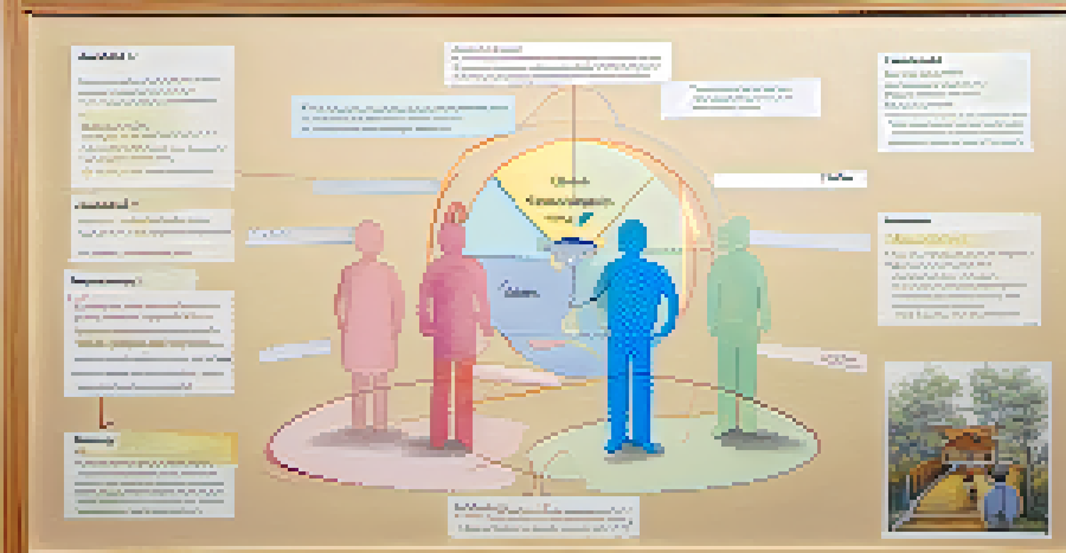 An illustrated diagram depicting healthy boundaries in a family, labeled with different supportive aspects.